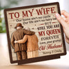 Custom 2-Layered Wooden Plaque - Personalized Anniversary Wedding Gifts For Husband And Wife, Him And Her - Our Bond Feels Natural