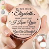 Custom Compact Mirror - Personalized Anniversary Wedding Gifts For Husband And Wife, Him And Her - Us Feels Like Home