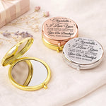 Custom Compact Mirror - Personalized Anniversary Wedding Gifts For Husband And Wife, Him And Her - Us Feels Like Home