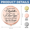 Custom Compact Mirror - Personalized Anniversary Wedding Gifts For Husband And Wife, Him And Her - Us Feels Like Home