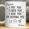 Custom 3D Inflated Effect Printed Mug - Personalized Anniversary Wedding Gifts For Husband And Wife, Him And Her - You Are My Peace