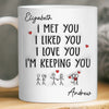 Custom 3D Inflated Effect Printed Mug - Personalized Anniversary Wedding Gifts For Husband And Wife, Him And Her - You Are My Peace