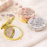 Custom Compact Mirror - Personalized Anniversary Wedding Gifts For Husband And Wife, Him And Her - You And Me Always