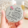 Custom Compact Mirror - Personalized Anniversary Wedding Gifts For Husband And Wife, Him And Her - You And Me Always