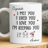 Custom 3D Inflated Effect Printed Mug - Personalized Anniversary Wedding Gifts For Husband And Wife, Him And Her - You Are My Peace