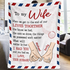 Custom Blanket - Personalized Anniversary Wedding Gifts For Husband And Wife, Him And Her - Love Built With Patience