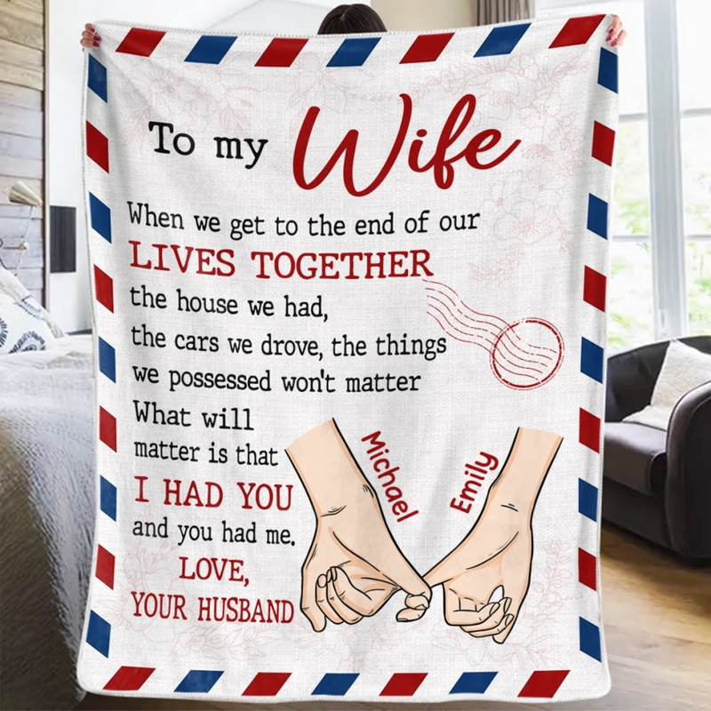 Custom Blanket - Personalized Anniversary Wedding Gifts For Husband And Wife, Him And Her - Love Built With Patience