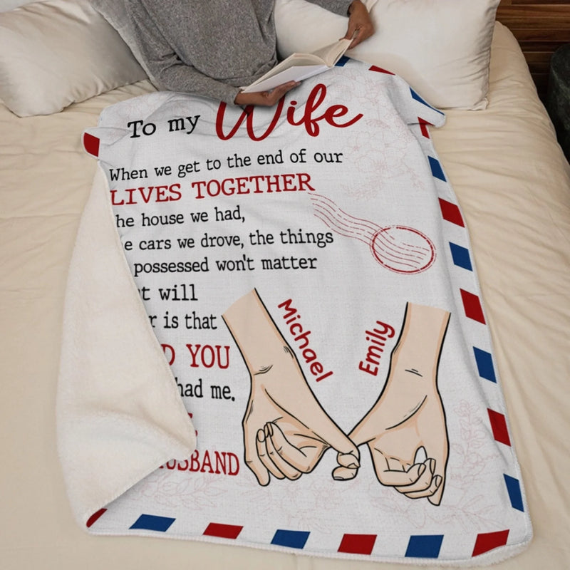 Custom Blanket - Personalized Anniversary Wedding Gifts For Husband And Wife, Him And Her - Love Built With Patience