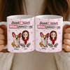 Custom Mug - Personalized Birthday Gifts For Dog Lovers, Dog Dad And Mom - Girl Surrounded By Dogs