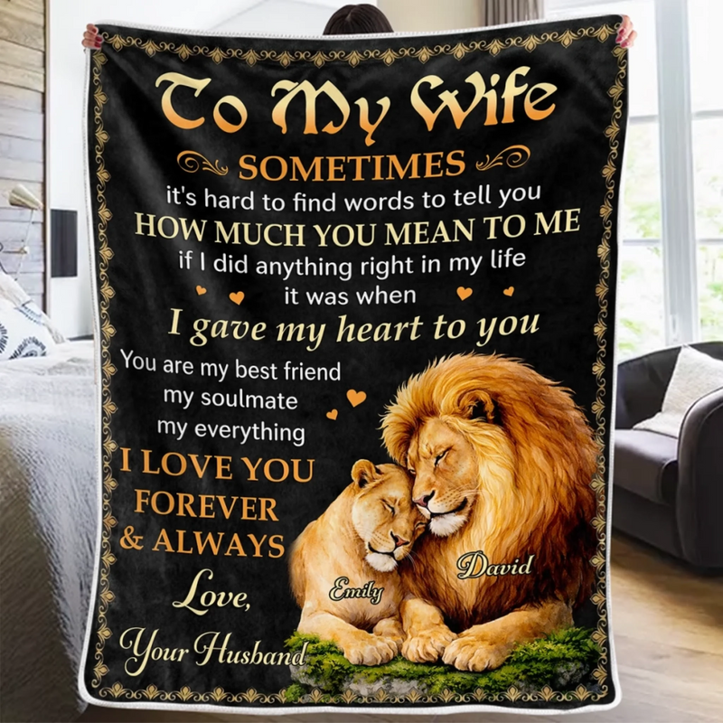 Custom Blanket - Personalized Anniversary Wedding Gifts For Husband And Wife, Him And Her - Two Hearts Growing Forward