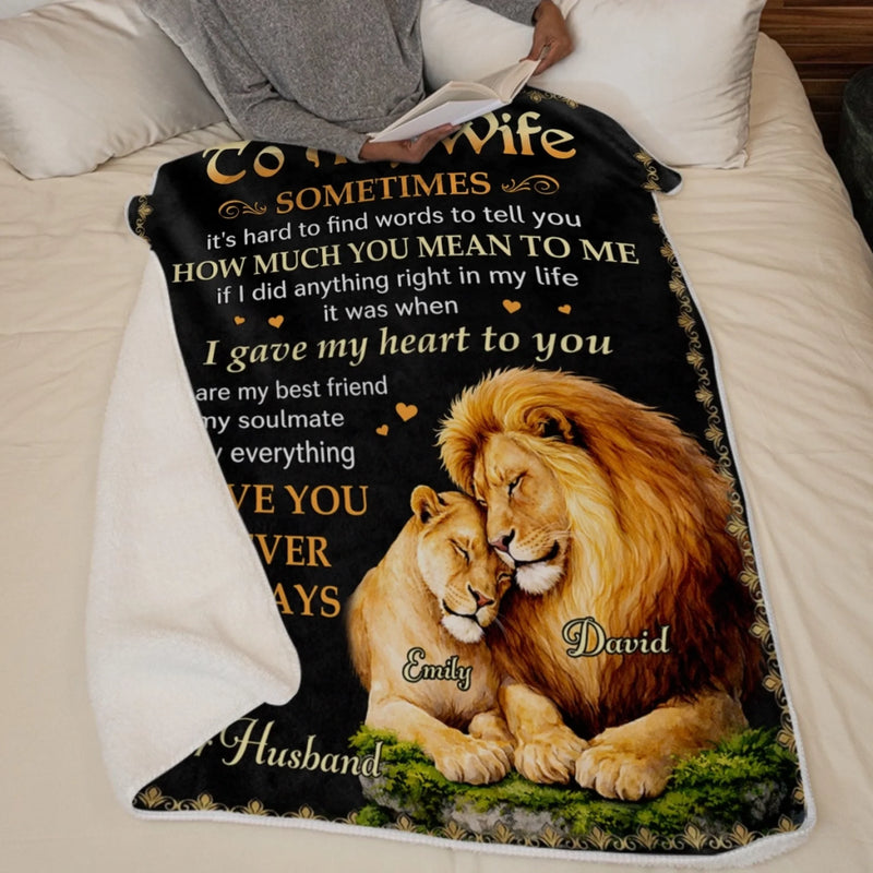 Custom Blanket - Personalized Anniversary Wedding Gifts For Husband And Wife, Him And Her - Two Hearts Growing Forward