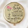 Custom Compact Mirror - Personalized Anniversary Wedding Gifts For Husband And Wife, Him And Her - You And Me Always