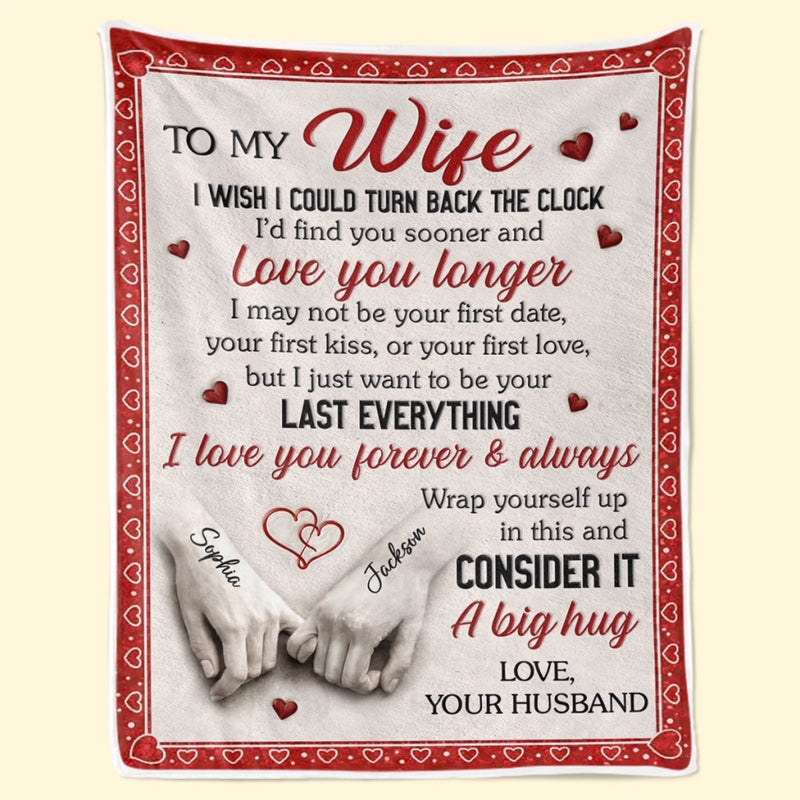 Custom Blanket - Personalized Anniversary Wedding Gifts For Husband And Wife, Him And Her - You And Me Feels Right