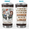 Custom Tumbler - Personalized Birthday Camping Gifts For Campers, Husband And Wife, Him And Her - Two Hearts One Campsite