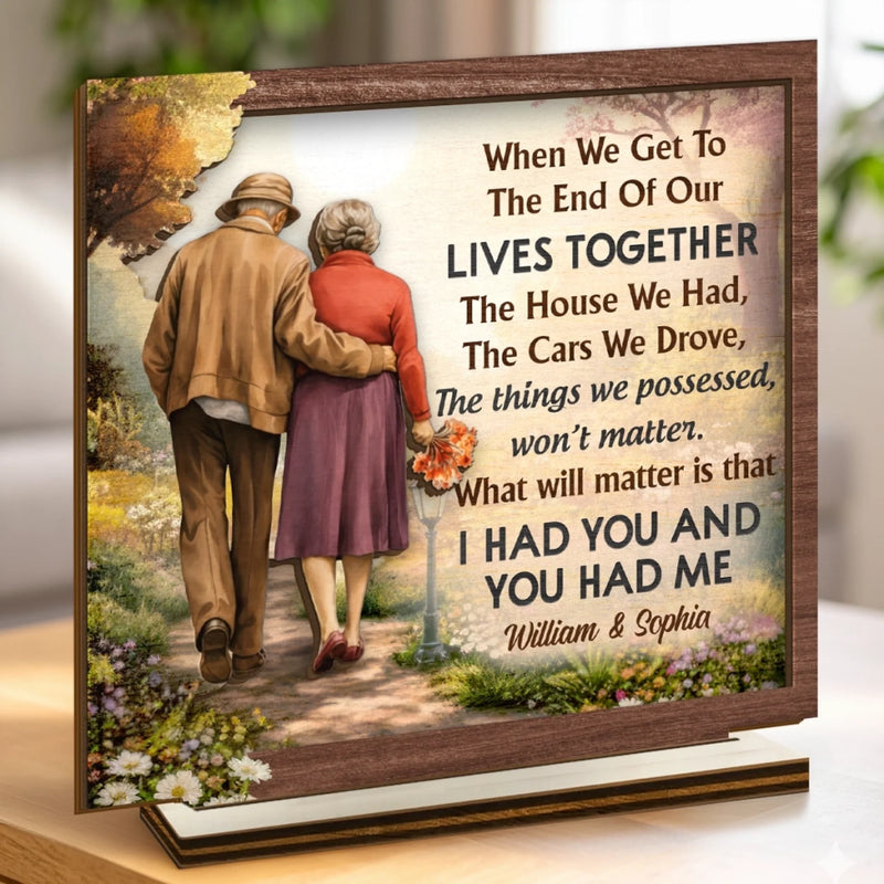 Custom 2-Layered Wooden Plaque - Personalized Anniversary Wedding Gifts For Husband And Wife, Him And Her - Better With You