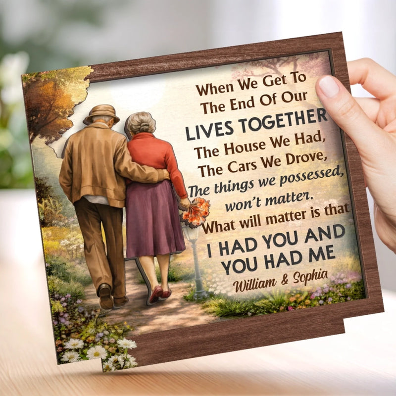 Custom 2-Layered Wooden Plaque - Personalized Anniversary Wedding Gifts For Husband And Wife, Him And Her - Better With You