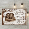 Custom Photo Horizontal Canvas - Personalized Anniversary Wedding Gifts For Husband And Wife, Him And Her - You Are My Peace