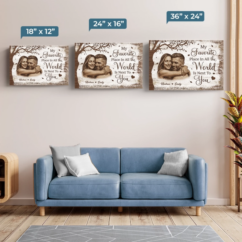 Custom Photo Horizontal Canvas - Personalized Anniversary Wedding Gifts For Husband And Wife, Him And Her - You Are My Peace