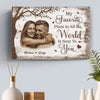 Custom Photo Horizontal Canvas - Personalized Anniversary Wedding Gifts For Husband And Wife, Him And Her - You Are My Peace