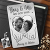 Custom Photo Aluminum Wallet Card - Personalized Anniversary Wedding Gifts For Husband And Wife, Him And Her - Love Built With Patience