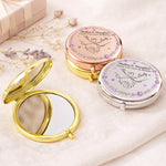 Custom Compact Mirror - Personalized Birthday Gifts For Mom, Daughter - Forever Connected By Love, Always