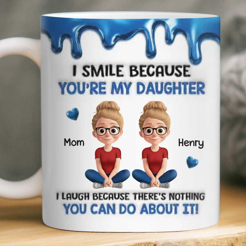 Custom 3D Inflated Effect Printed Mug - Personalized Birthday Gifts For Mom, Dad, Daughter, Son - Forever Starts With Family