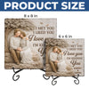 Custom Square Shaped Stone With Stand - Personalized Anniversary Wedding Gifts For Husband And Wife, Him And Her - Our Love Feels Steady