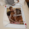 Custom Photo Blanket - Personalized Anniversary Wedding Gifts For Husband And Wife, Him And Her - Lucky Looks Good On Us