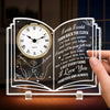 Custom Acrylic Desk Clock - Personalized Anniversary Wedding Gifts For Husband And Wife, Him And Her - Choosing Each Other Every Morning