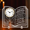 Custom Acrylic Desk Clock - Personalized Anniversary Wedding Gifts For Husband And Wife, Him And Her - Choosing Each Other Every Morning