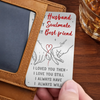 Custom Aluminum Wallet Card - Personalized Anniversary Wedding Gifts For Husband And Wife, Him And Her - Two Hearts Growing Forward