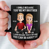 Custom Black Mug - Personalized Birthday Gifts For Brother - Chaos Runs In The Family