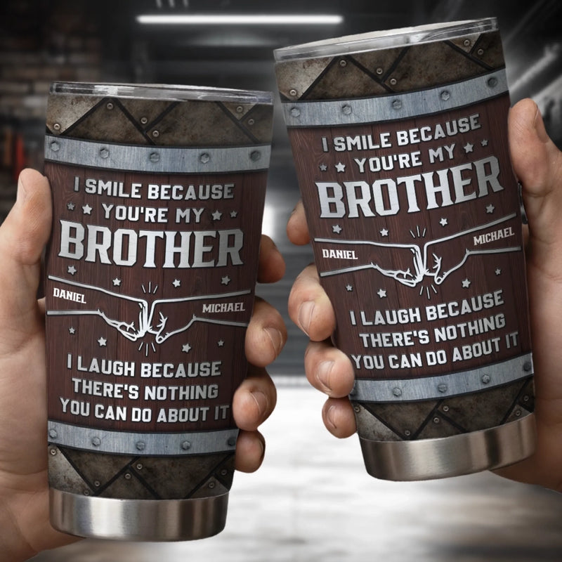 Custom Tumbler - Personalized Birthday Gifts For Brother - Family Made Us Brothers