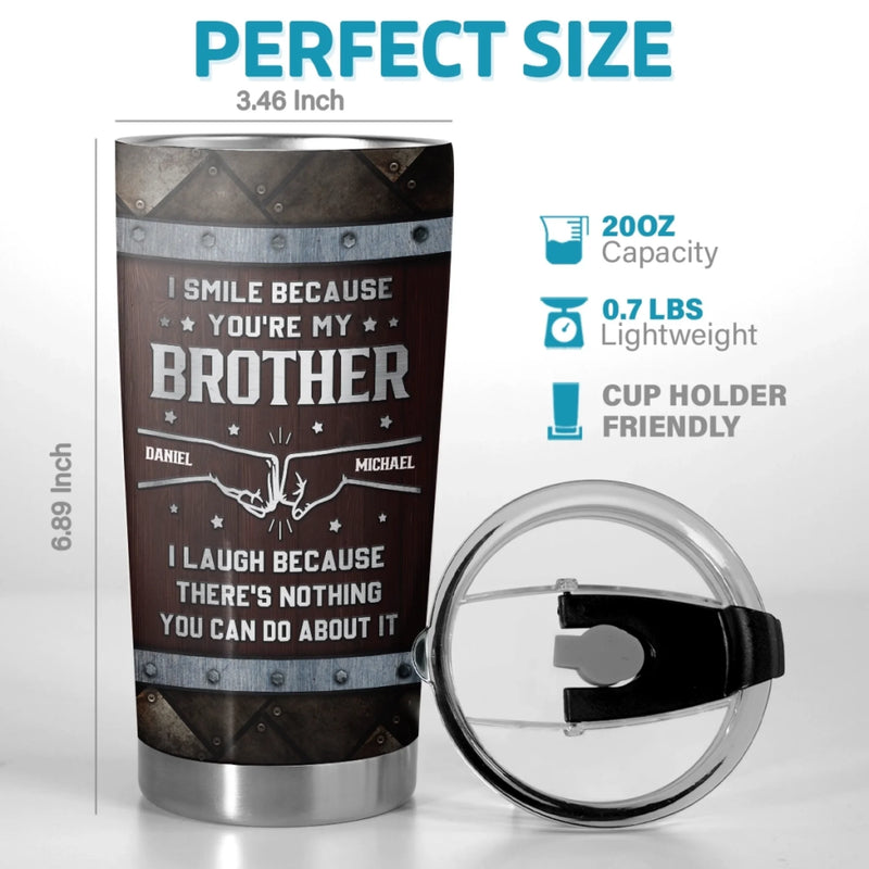 Custom Tumbler - Personalized Birthday Gifts For Brother - Family Made Us Brothers