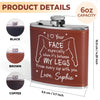 Custom Hip Flask - Personalized Anniversary Wedding Gifts For Husband And Wife, Him And Her - Love Feels Simple With You