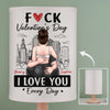 Custom Linen Bedside Table Lamp - Personalized Anniversary Wedding Gifts For Husband And Wife, Him And Her - Love Built On Small Joys