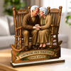 Love That Grows With Time - Couple Personalized Custom Shaped 2-Layered Wooden Plaque With Flat Stand - House Warming Gift For Husband Wife, Anniversary