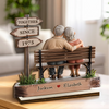 Together Is My Favorite Place To Be - Couple Personalized Custom Shaped 2-Layered Wooden Plaque With Flat Stand - House Warming Gift For Husband Wife, Anniversary