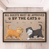 Custom Home Decor Decorative Mat - Personalized Birthday  Gifts For Cat Lovers, Cat Mom And Dad - Welcome, Cats Say Maybe