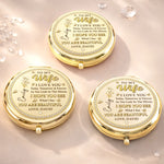 Custom Compact Mirror - Personalized Anniversary Wedding Gifts For Husband And Wife, Him And Her - Chosen With Love