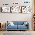 Custom Photo Horizontal Poster, Canvas - Personalized Anniversary Wedding Gifts For Husband And Wife, Him And Her - Happily Ever After