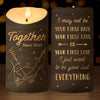Custom LED Candle - Personalized Anniversary Wedding Gifts For Husband And Wife, Him And Her - Forever In This Glow