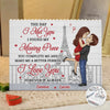 Custom Horizontal Rectangle Shaped Building Brick Blocks - Personalized Anniversary Wedding Gifts For Husband And Wife, Him And Her - We Build Happiness Slowly