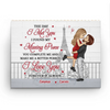 Custom Horizontal Rectangle Shaped Building Brick Blocks - Personalized Anniversary Wedding Gifts For Husband And Wife, Him And Her - We Build Happiness Slowly