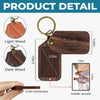 Custom Photo Wooden Keychain - Personalized Anniversary Wedding Gifts For Husband And Wife, Him And Her - Together We Keep Blooming