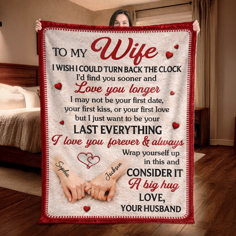 Custom Blanket - Personalized Anniversary Wedding Gifts For Husband And Wife, Him And Her - Side By Side Forever