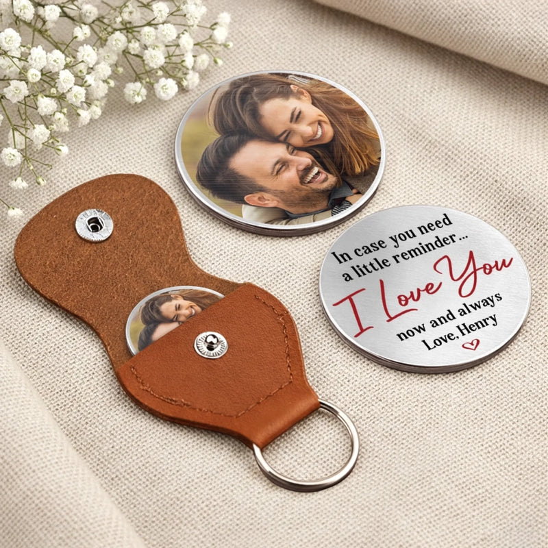 Custom Photo A Little Hug Goes A Long Way - Couple Personalized Custom Pocket Hug - Gift For Husband Wife, Anniversary