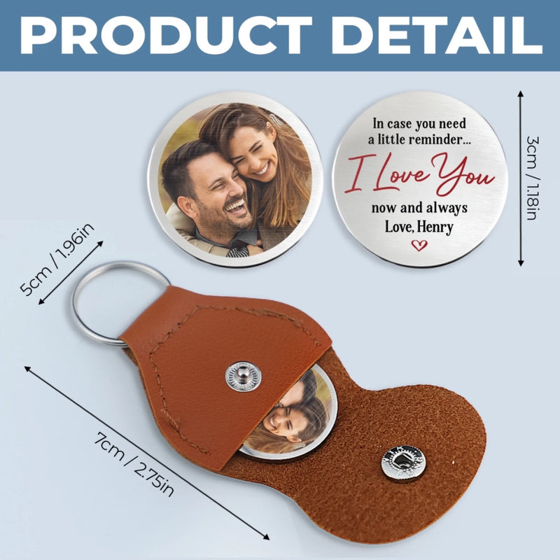 Custom Photo A Little Hug Goes A Long Way - Couple Personalized Custom Pocket Hug - Gift For Husband Wife, Anniversary
