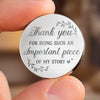 Custom Photo Thank You For Being Such An Immportant Piece Of My Story - Couple Personalized Custom Pocket Hug - Gift For Husband Wife, Anniversary
