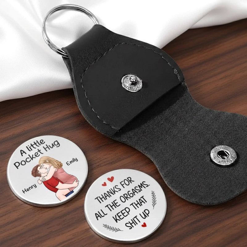 Custom Pocket Hug - Personalized Anniversary Wedding Gifts For Husband And Wife, Him And Her - Tiny Hug Endless Love